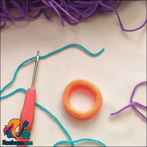 آموزش بافت کش مو قلاب بافی مخصوص گیره و کش سر