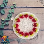 آموزش بافت اسکاج توت فرنگی با قلاب و کاموا