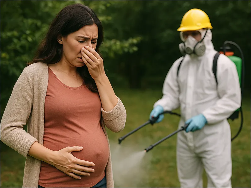 خطرات سمپاشی برای زنان باردار