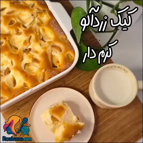 طرز تهیه کیک زردآلو کرم دار به سبک خانگی