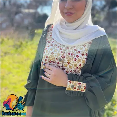 آموزش ویدئویی دوخت عبا بحرینی با برش و دوخت کامل - Free Bahraini Abaya Sewing Tutorial 03