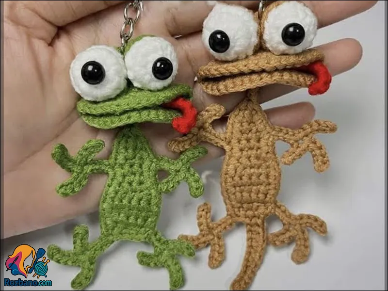 ساخت سرکلیدی غورباقه با قلاب بافی برای کسب درآمد