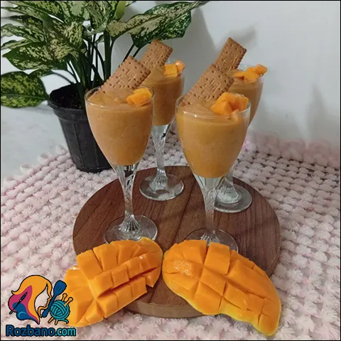 طرز تهیه دسر انبه با بیسکوییت مادر خانگی