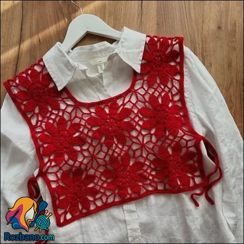آموزش بافت وست یا ژیله دخترانه با قلاب بافی آسان