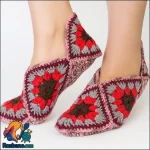 آموزش بافت پاپوش موتیفی زنانه با قلاب به صورت رایگان