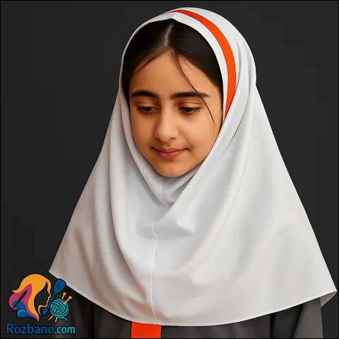 آموزش دوخت مقنعه فرم مدارس با الگو و خیاطی ساده