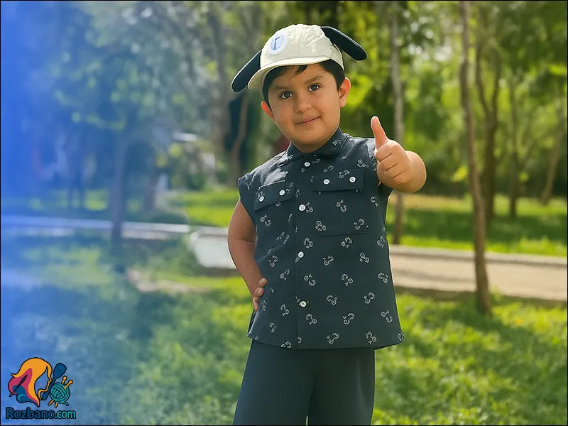 دوخت ست تاپ و شلوار بچگانه ساده و شیک