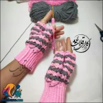 آموزش بافت دستکش پاییزی زنانه با قلاب بافی