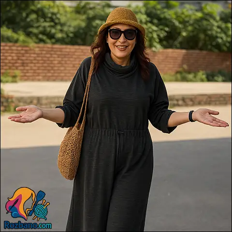 آموزش رایگان دوخت لباس کفتان پاییزی شیک