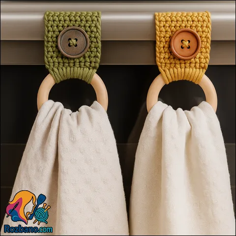 بافت هولدر برای دستمال آشپزخانه با آموزش ساده و رایگان