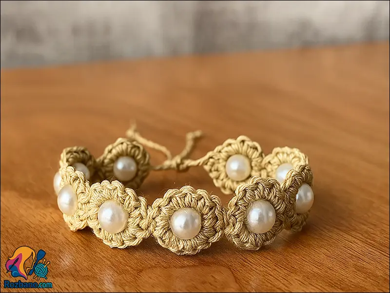 آموزش بافت دستبند دخترانه شیک مرحله به مرحله