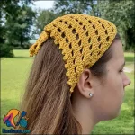 آموزش تصویری بافت باندانا و اشارپ قلاب بافی