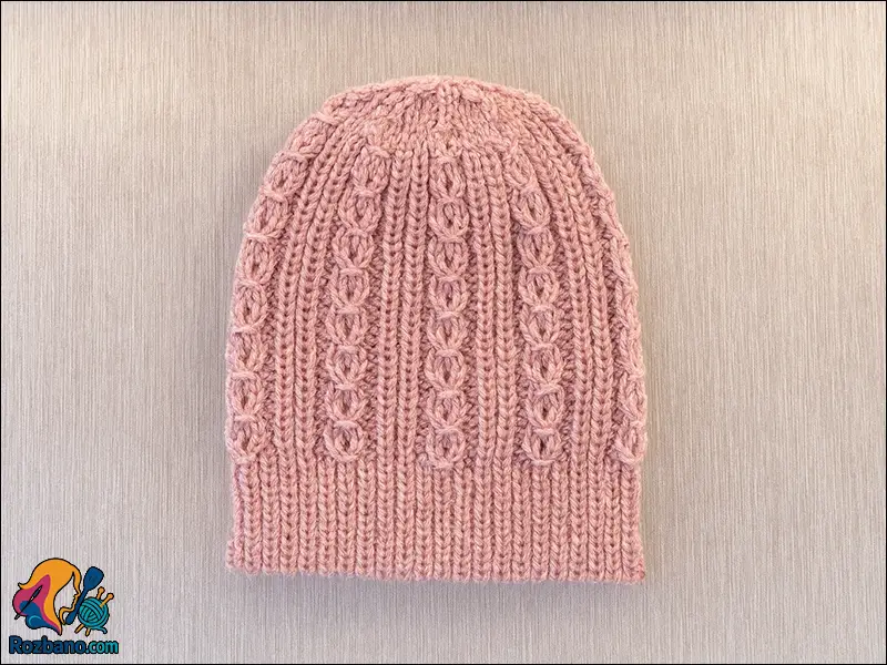 بافت کلاه کشباف دانه قهوه مدل ناف لیلی زیبا و شیک