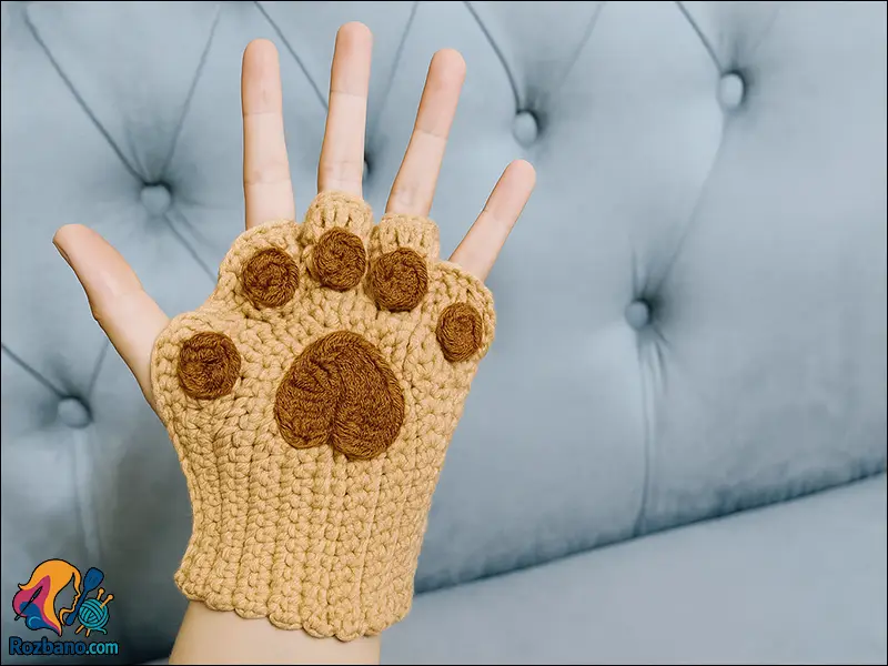 مدل جدید بافت دستکش پنجولی برای زمستان