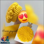 بافت کلاه فرانسوی با طرح جدید با آموزش قلاب بافی قدم به قدم