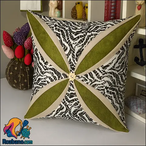 آموزش دوخت کوسن با تکنیک پنجره کليسا براي مبتدي ها