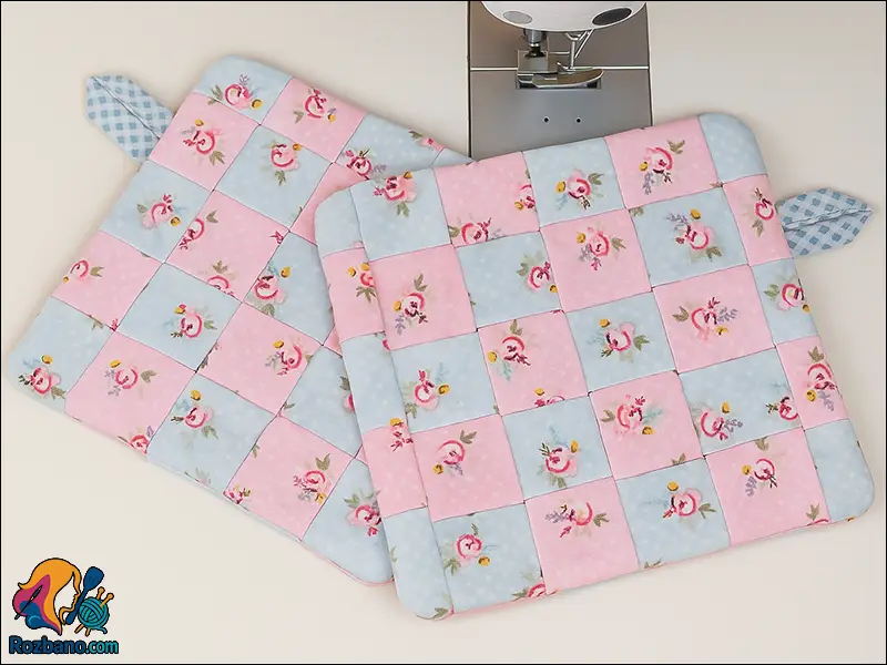 آموزش گام به گام دوخت دستگیره آشپزخانه با خورده پارچه