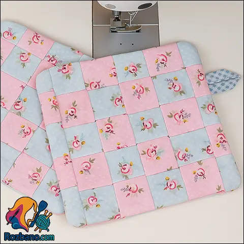 آموزش رایگان دوخت دستگیره آشپزخانه با خورده پارچه