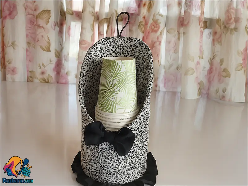 آموزش مرحله به مرحله دوخت کاور لیوان یکبار مصرف