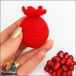آموزش بافت گیفت انار شب یلدا با قلاب به روش ساده