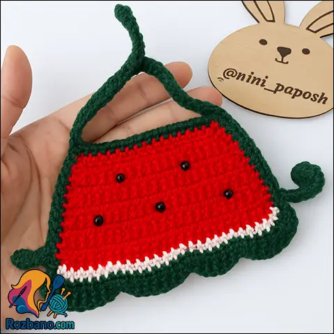 بافت نیم تنه یلدایی ساده مخصوص آموزش قلاب بافی در خانه