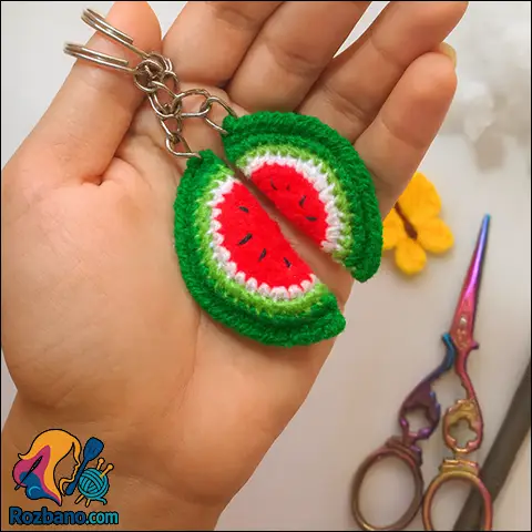 آموزش بافت جاکلیدی هندوانه برای کسب درآمد در خانه