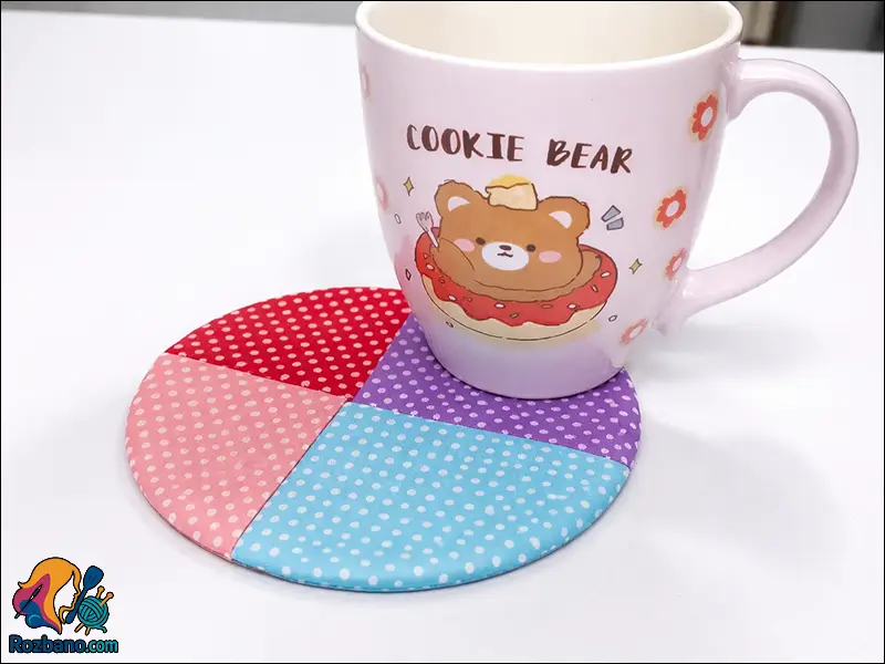 آموزش مرحله به مرحله دوخت زیر لیوانی پارچه ای