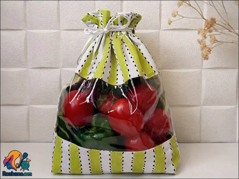 دوخت کیسه سبزیجات ویترین دار پارچه ای مرحله به مرحله
