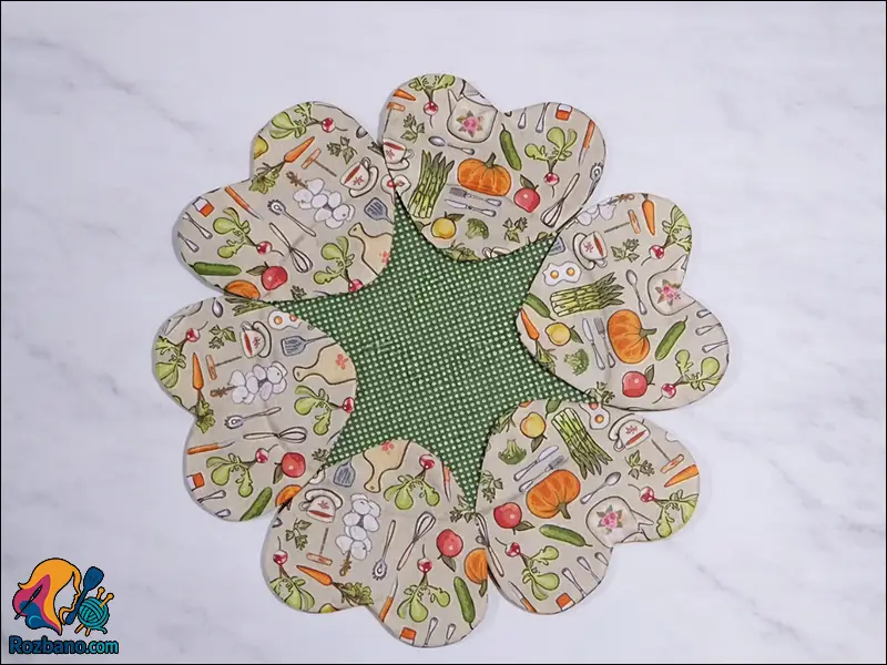 آموزش دوخت زیر بشقابی قلبی مناسب آشپزخانه