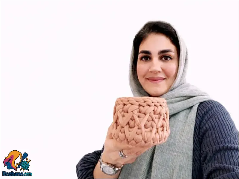 بافت لوزی در تریکوبافی ساده مخصوص مبتدی ها