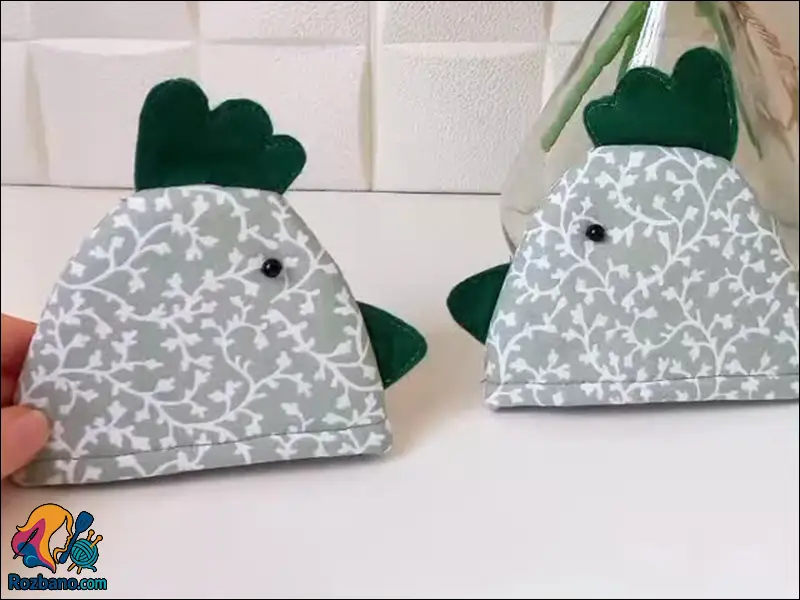 مراحل کامل دوخت دستگیره جوجه ای پارچه ای
