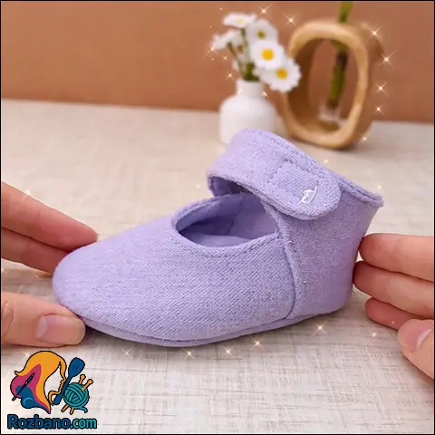 دوخت پاپوش نوزادی جدید با الگوی ساده و کاربردی