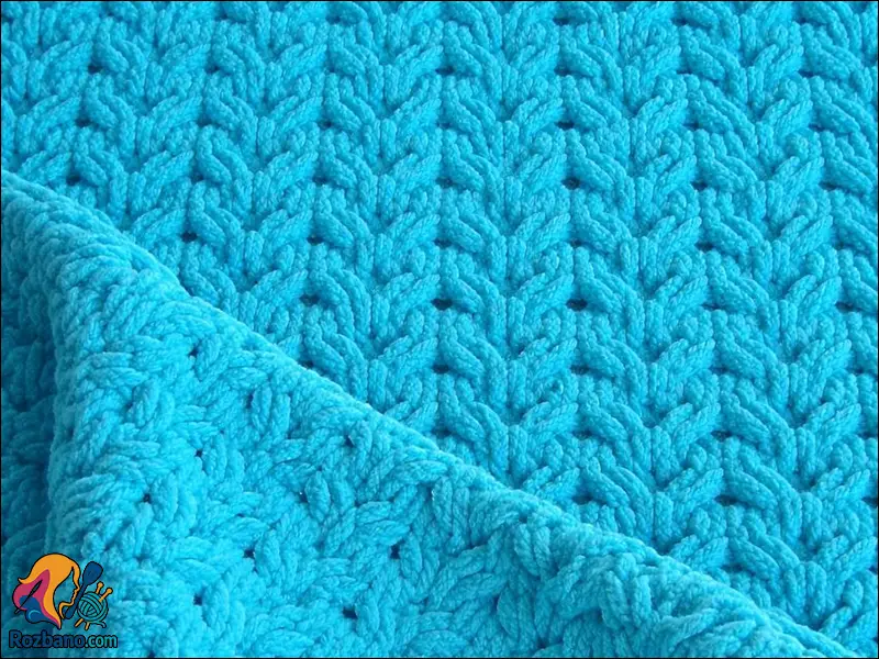 آموزش ساده بافت حصیری در تریکوبافی مخصوص مبتدی ها