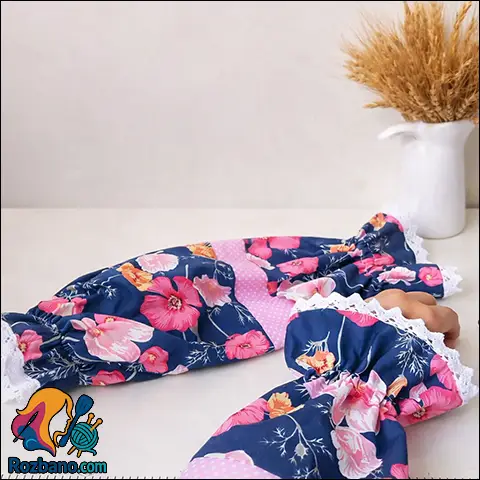 آموزش دوخت آستینک آشپزی و کسب درآمد در خانه