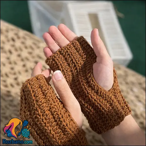 بافت دستکش ساده و خوشگل آموزش کامل و رایگان