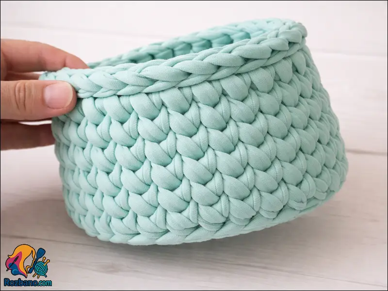 بافت گندمی در تریکوبافی و آموزش سبد تریکو کسب درآمد