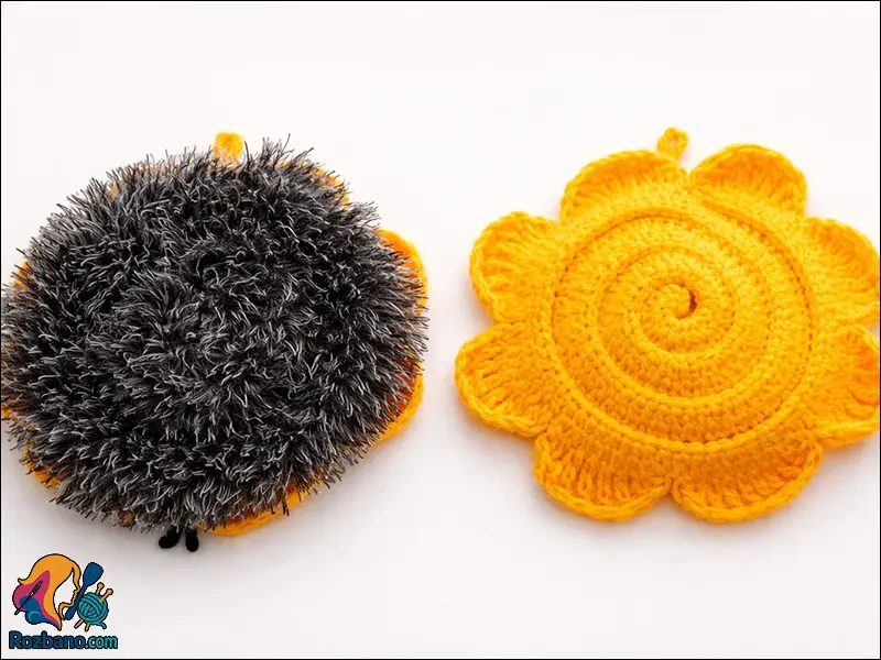 آموزش کامل بافت اسکاچ و سفره پاک کن طرح گل برای مبتدی ها