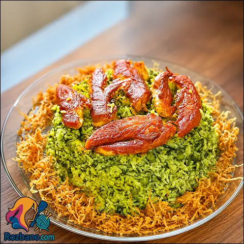 طرز تهیه نخود پلو با ته انداز مرغ رستورانی و خوش عطر