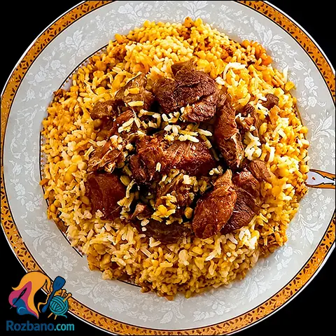 طرز تهیه لپه پلو کرمانی خوشمزه و مجلسی با زیره