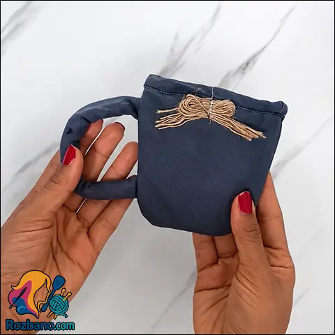آموزش کامل دستگیره به شکل فنجان با الگو و روش دوخت