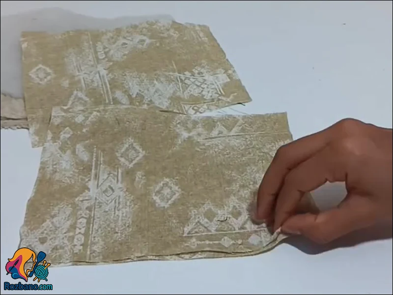 برش پارچه برای دوخت سفره پاک کن