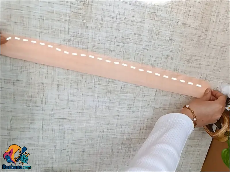 آموزش اسکرانچی مرواریدی با پارچه توری ظریف