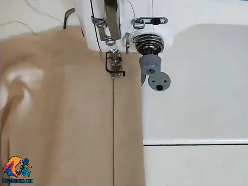 لبه دوزی پایین دامن دخترانه