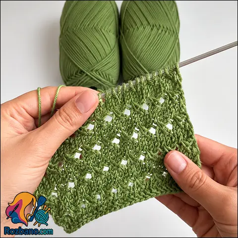 یادگیری آسان مدل بافت زیبا و مبتدی برای شال و ژاکت