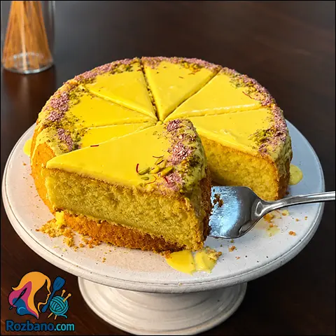 طرز تهیه کیک خشک کافه ای سنتی با عطر زعفران