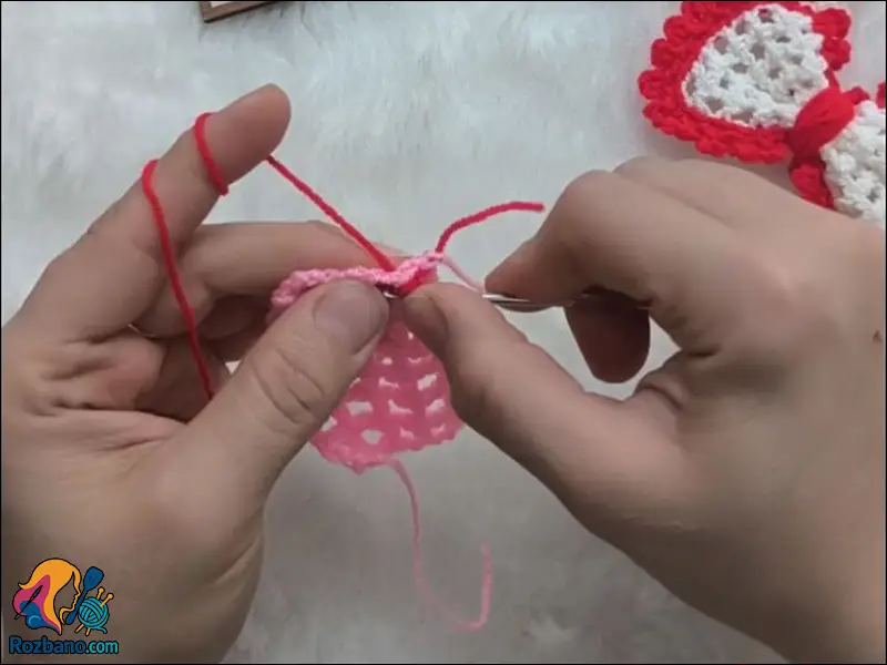 آموزش تصویری سه سوته بافت پاپیون توری پرفروش