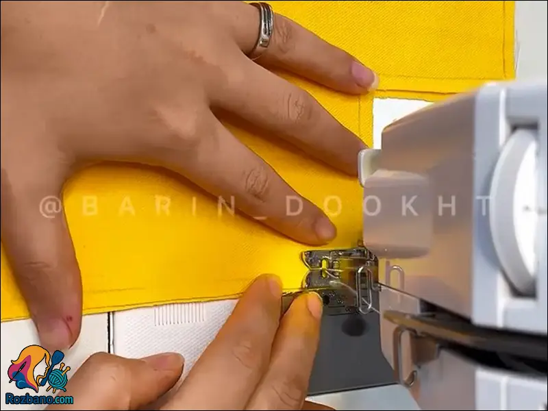 دوخت جیب روی بدنه اصلی کاور پینترستی