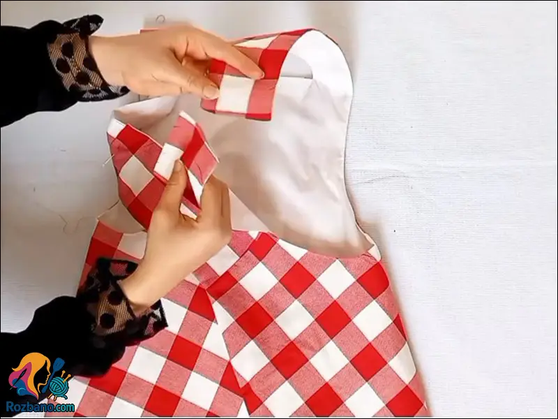 دوخت پیشبند ژاپنی ساده و شیک با الگو کامل و فیلم آموزش