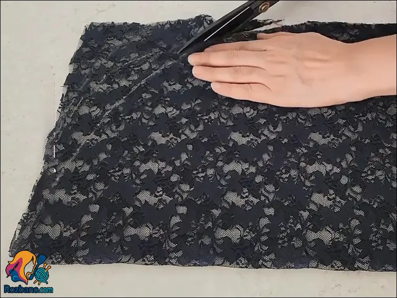 دوخت دورگ لاکچری مرحله برش پارچه