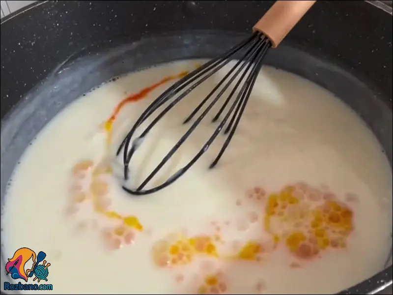 طرز تهیه بستنی زعفرانی خانگی کشدار و حرفه ای